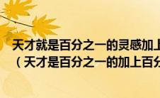 天才就是百分之一的灵感加上百分之九十九的汗水是谁说的（天才是百分之一的加上百分之九十九的）