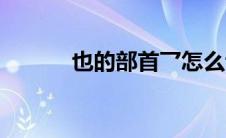 也的部首乛怎么读（也的部首）