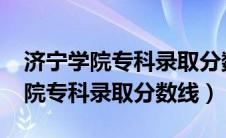 济宁学院专科录取分数线2023山东（济宁学院专科录取分数线）