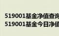 519001基金净值查询今天最新净值040008（519001基金今日净值）