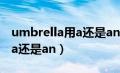 umbrella用a还是an修饰（umbrella前面用a还是an）