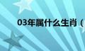 03年属什么生肖（22岁属什么生肖）