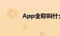 App全称叫什么（app全称）