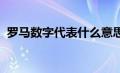 罗马数字代表什么意思（罗马数字1到100）