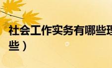 社会工作实务有哪些理论（社会工作实务有哪些）