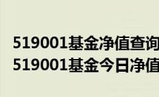 519001基金净值查询今天最新净值040008（519001基金今日净值）