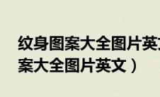 纹身图案大全图片英文字母 小腿（女纹身图案大全图片英文）