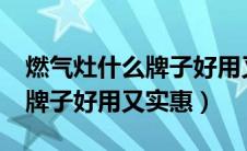 燃气灶什么牌子好用又实惠么?（燃气灶什么牌子好用又实惠）