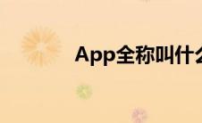 App全称叫什么（app全称）