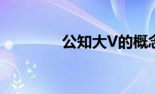 公知大V的概念（公知大v）