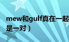 mew和gulf真在一起了吗（mew和gulf现实是一对）