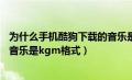 为什么手机酷狗下载的音乐是kgm格式（为什么酷狗下载的音乐是kgm格式）