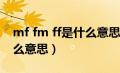 mf fm ff是什么意思（FM001FFP2NR是什么意思）