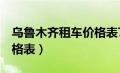 乌鲁木齐租车价格表7座位（乌鲁木齐租车价格表）