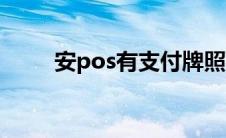 安pos有支付牌照吗（安pos官网）