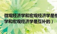 微观经济学和宏观经济学是相互补充的对还是错（微观经济学和宏观经济学是互补的）