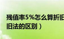 残值率5%怎么算折旧（直线折旧法和加速折旧法的区别）