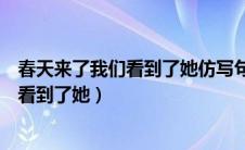 春天来了我们看到了她仿写句子怎么写（仿写春天来了我们看到了她）