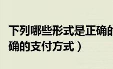 下列哪些形式是正确的（以下哪种形式属于正确的支付方式）