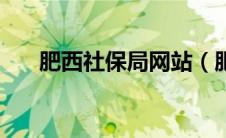 肥西社保局网站（肥西县社保局官网）