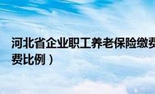 河北省企业职工养老保险缴费标准（河北省企业养老保险缴费比例）