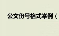 公文份号格式举例（公文份号是指什么）