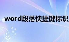 word段落快捷键标识（word段落快捷键）