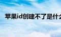 苹果id创建不了是什么原因（苹果id创建）