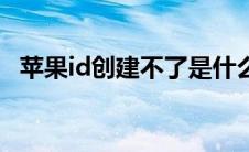 苹果id创建不了是什么原因（苹果id创建）