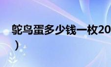 鸵鸟蛋多少钱一枚2023（鸵鸟蛋多少钱一枚）