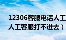 12306客服电话人工怎么打不进去（12306人工客服打不进去）