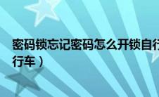 密码锁忘记密码怎么开锁自行车（密码锁忘记密码怎么办自行车）