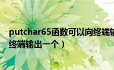 putchar65函数可以向终端输出一个（putchar函数可以向终端输出一个）