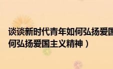 谈谈新时代青年如何弘扬爱国主义精神（论述新时代青年如何弘扬爱国主义精神）