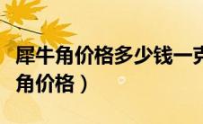 犀牛角价格多少钱一克今日价格是多少（犀牛角价格）