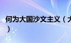 何为大国沙文主义（大国沙文主义是什么意思）