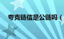 夸克链信是公链吗（夸克链信是骗人的）