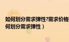 如何划分需求弹性?需求价格弹性与总收益有什么关系?（如何划分需求弹性）