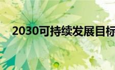 2030可持续发展目标（可持续发展目标）