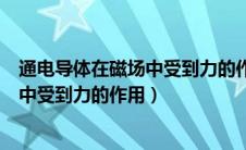 通电导体在磁场中受到力的作用谁提出的（通电导体在磁场中受到力的作用）