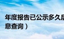 年度报告已公示多久后更新（年度报告公示信息查询）