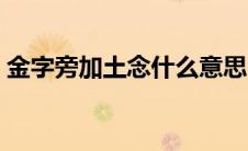 金字旁加土念什么意思（金字旁加土念什么）