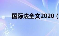 国际法全文2020（国际法法条全文）