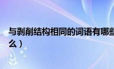 与剥削结构相同的词语有哪些（与剥削结构相同的词语有什么）