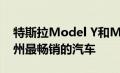 特斯拉Model Y和Model 3已经成为美国加州最畅销的汽车