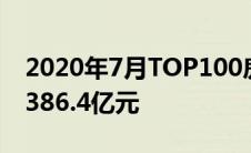 2020年7月TOP100房企实现销售操盘金额9386.4亿元