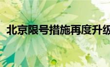 北京限号措施再度升级：五月限行规则出炉