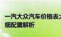 一汽大众汽车价格表大全：最新车型报价及详细配置解析