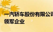 一汽轿车股份有限公司：打造卓越汽车产业的领军企业