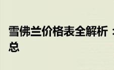 雪佛兰价格表全解析：最新车型报价及优惠汇总